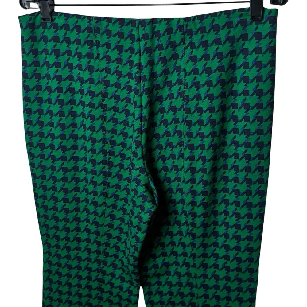 Anthropologie Maeve Margot Kick Flare Pants Houndstooth Stretch Career Comfort M - Picture 6 of 13